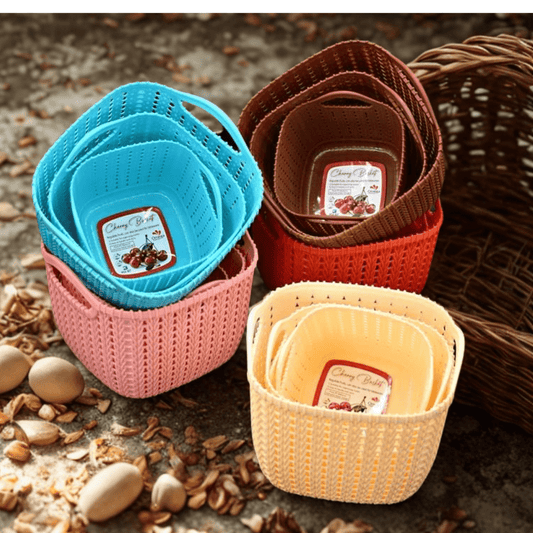Basket | Grace basket | Cherry Basket | Vanity Storage Organizer Basket - Pleco Houseware