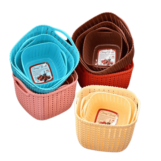 Basket | Grace basket | Cherry Basket | Vanity Storage Organizer Basket - Pleco Houseware
