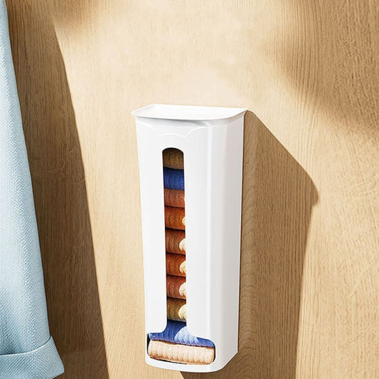 WALL MOUNTED TOWEL DISPENSER HOLDER FOR BATHROOM – SPACE SAVING STORAGE ORGANIZER