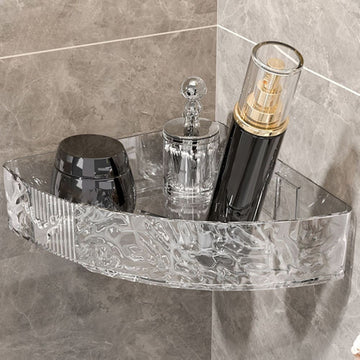 ACRYLIC WATERPROOF BATHROOM SHELF – NO DRILLING SHOWER CADDY RUST-PROOF STORAGE RACK FOR BATHROOM ACCESSORIES