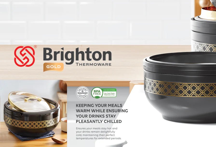 Brighton Hotpot Gold Gift Pack | Black - Pleco Houseware