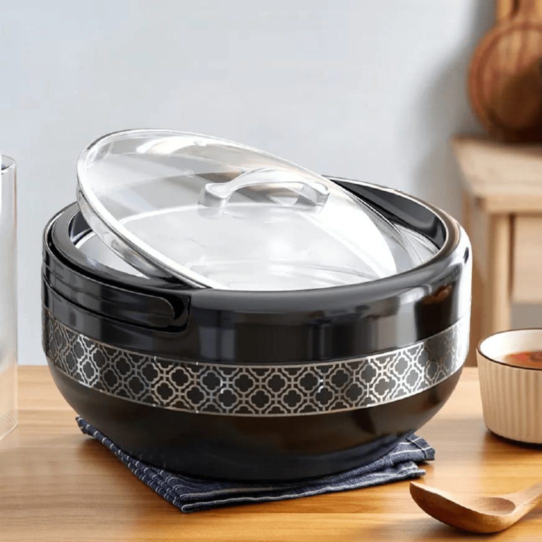 Brighton Large Hotpot Silver – Black - Pleco Houseware