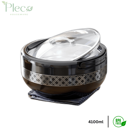 Brighton Large Hotpot Silver – Black - Pleco Houseware