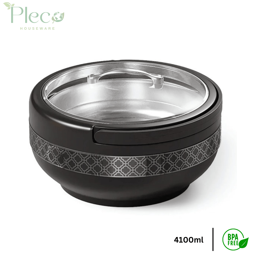 Brighton Large Hotpot Silver – Black - Pleco Houseware