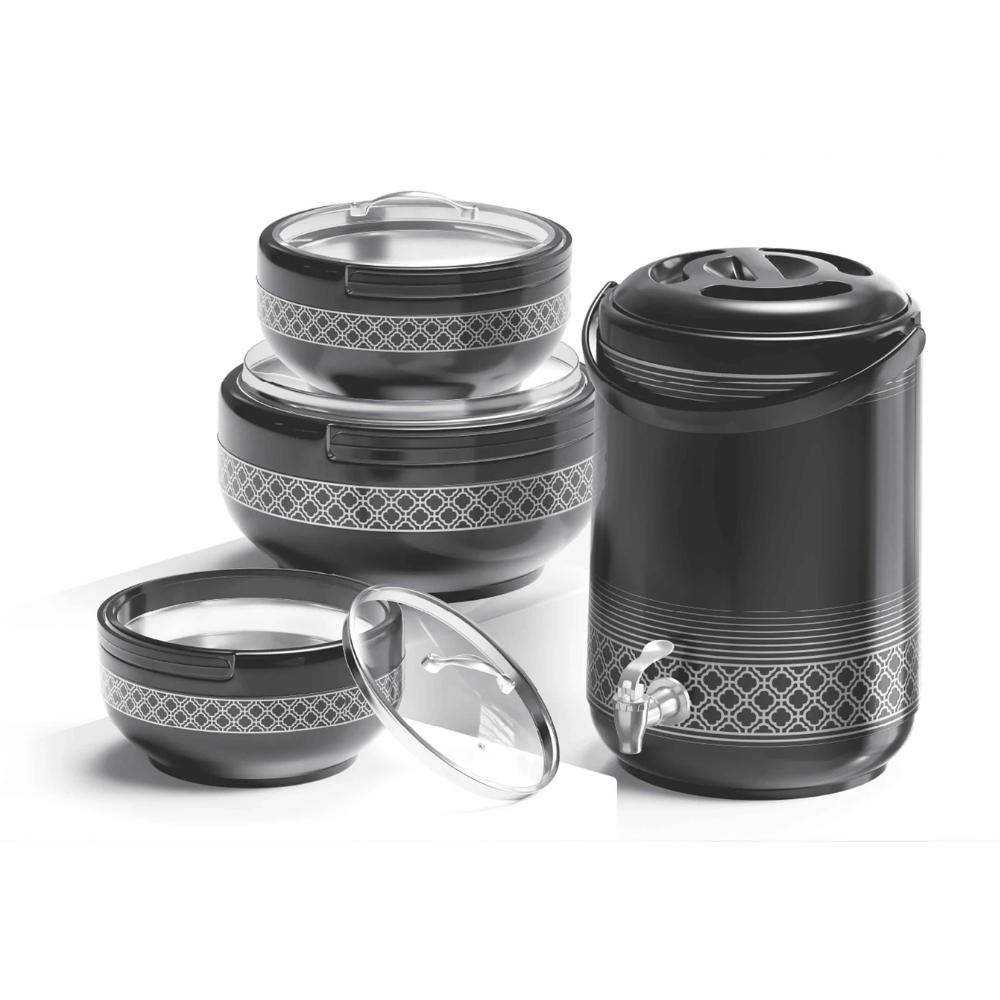 Brighton Set Pack of 4 Black - Pleco Houseware