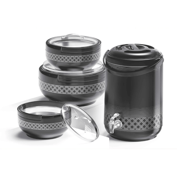 Brighton Set Pack of 4 Black - Pleco Houseware