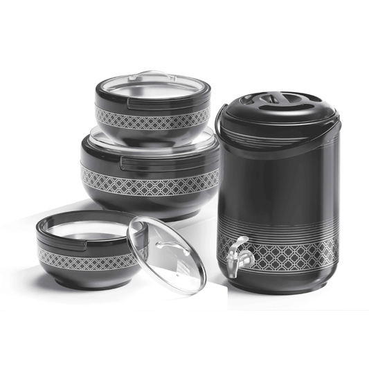 Brighton Set Pack of 4 Black - Pleco Houseware