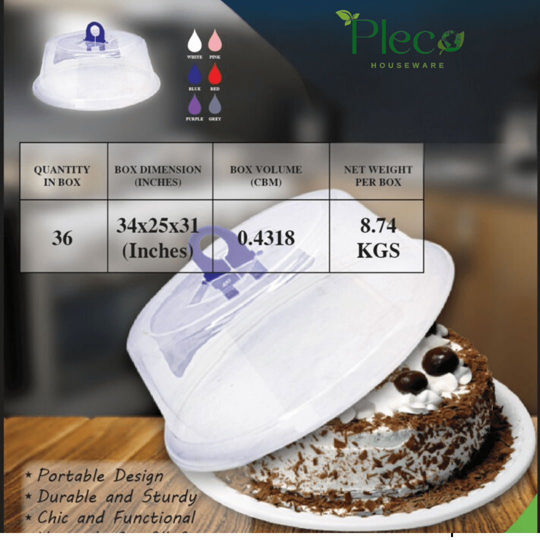 Cake Saver with Lid & Handle – 24CM | Buy Cake Caddy in Pakistan - Pleco Houseware