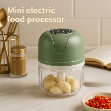 Mini Electric Food Processor | Portable USB Rechargeable Chopper for Garlic, Onion & Vegetables