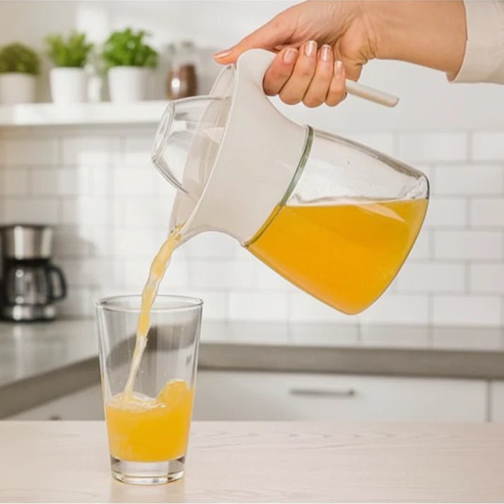CitrusEase 2‑in‑1 Glass Juicer Pitcher - Pleco Houseware
