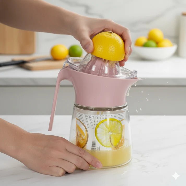 CitrusEase 2‑in‑1 Glass Juicer Pitcher - Pleco Houseware