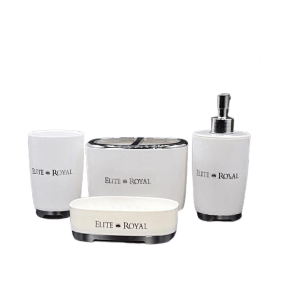 Complete Bathroom Sink Set – Soap Dispenser, Soap Case, Brush & Toothpaste Holder | Buy Bath Set in Pakistan - Pleco Houseware