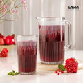 CrystalServe Ribbed Pitcher Set - Pleco Houseware