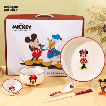 DISNEY Minnie Mouse Ceramic Bowl Set – 6 Pieces
