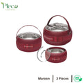 Dynasty Classic Hotpot Set | Stainless Steel Inner With Imported Glass Lid Premium Quality Stylish Design Available In Three Amazing Colours - Pleco Houseware