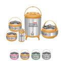 Dynasty Sigma 5 - Piece Insulated Hotpot Set with Water Cooler and Thermos Flask - Pleco Houseware
