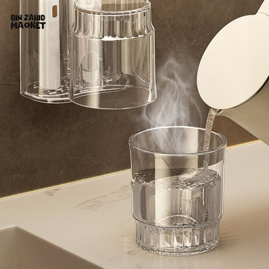 ECOCO WALL-MOUNTED TOOTHBRUSH HOLDER WITH GARGLE CUP – SPACE-SAVING BATHROOM ORGANIZER