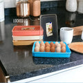 Egg Storage Tray | Egg Container for Refrigerator - 24 Egg Holder with Lid - Pleco Houseware