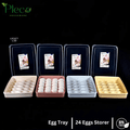 Egg Storage Tray | Egg Container for Refrigerator - 24 Egg Holder with Lid - Pleco Houseware