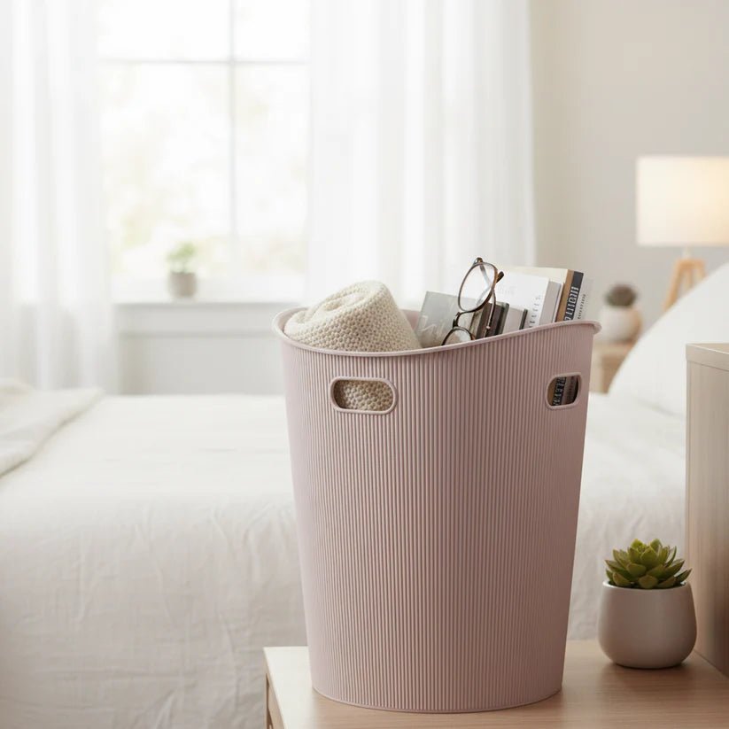 Fluted Utility Waste Bin - Pleco Houseware
