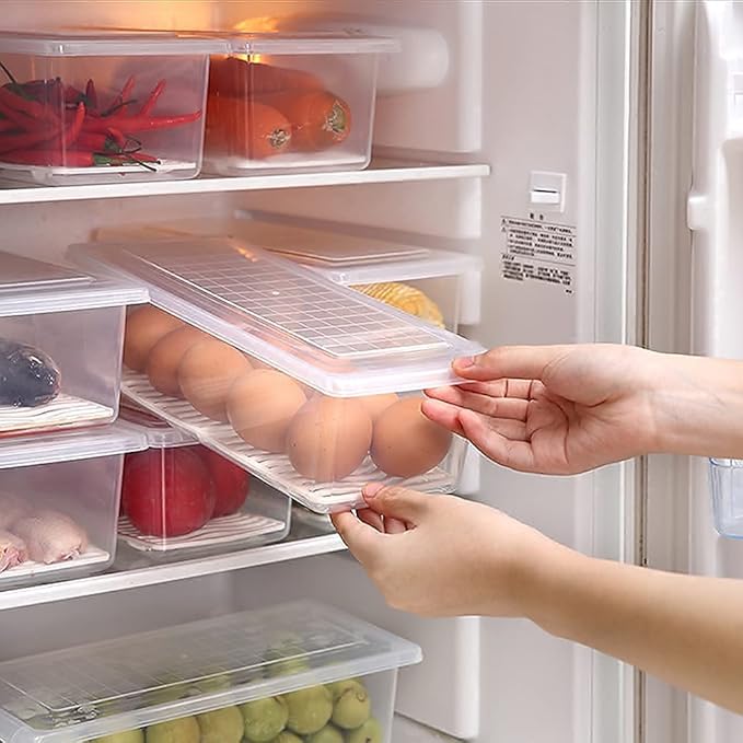Fridge Food Container – BPA - Free Airtight Storage Box for Fresh Food & Meal Prep - Pleco Houseware