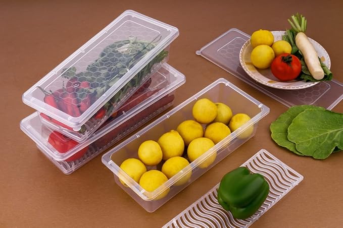 Fridge Food Container – BPA - Free Airtight Storage Box for Fresh Food & Meal Prep - Pleco Houseware