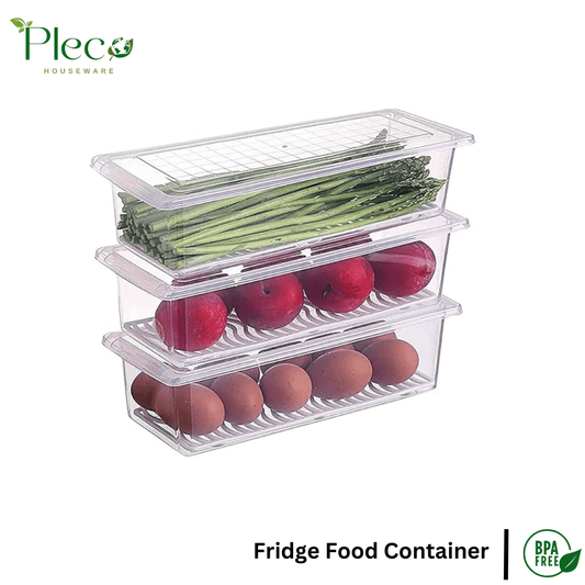Fridge Food Container – BPA - Free Airtight Storage Box for Fresh Food & Meal Prep - Pleco Houseware