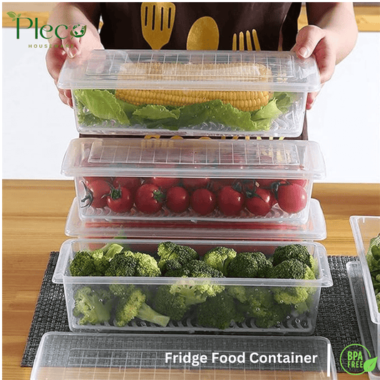 Fridge Food Container – BPA - Free Airtight Storage Box for Fresh Food & Meal Prep - Pleco Houseware