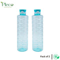 Fridge Water Bottle 2 - Piece Set – 1200ml Each | Unbreakable Food Grade PET Plastic | Jumbo Series - Pleco Houseware