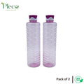 Fridge Water Bottle 2 - Piece Set – 1200ml Each | Unbreakable Food Grade PET Plastic | Jumbo Series - Pleco Houseware