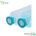 Fridge Water Bottle 2 - Piece Set – 1200ml Each | Unbreakable Food Grade PET Plastic | Jumbo Series - Pleco Houseware