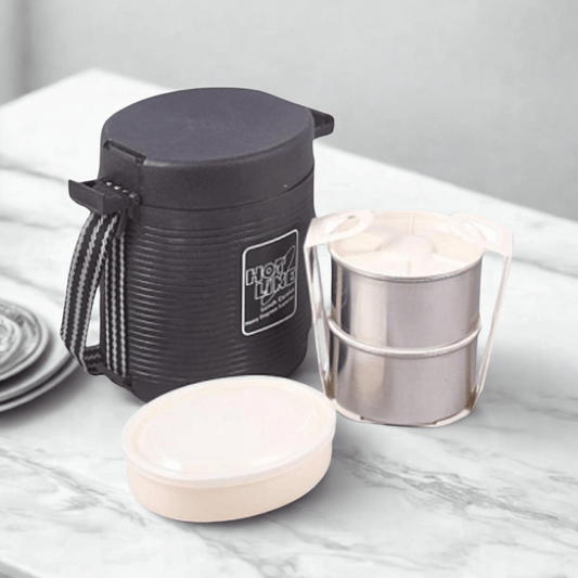 HOTMASTER 2+1 Layer Tiffin Insulated Travelling Office Lunch Box - Pleco Houseware