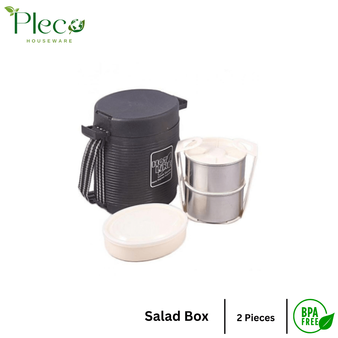 HOTMASTER 2+1 Layer Tiffin Insulated Travelling Office Lunch Box - Pleco Houseware