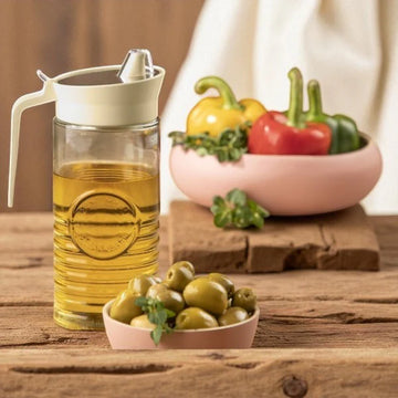 Limon Rustic Glass Oil Bottle
