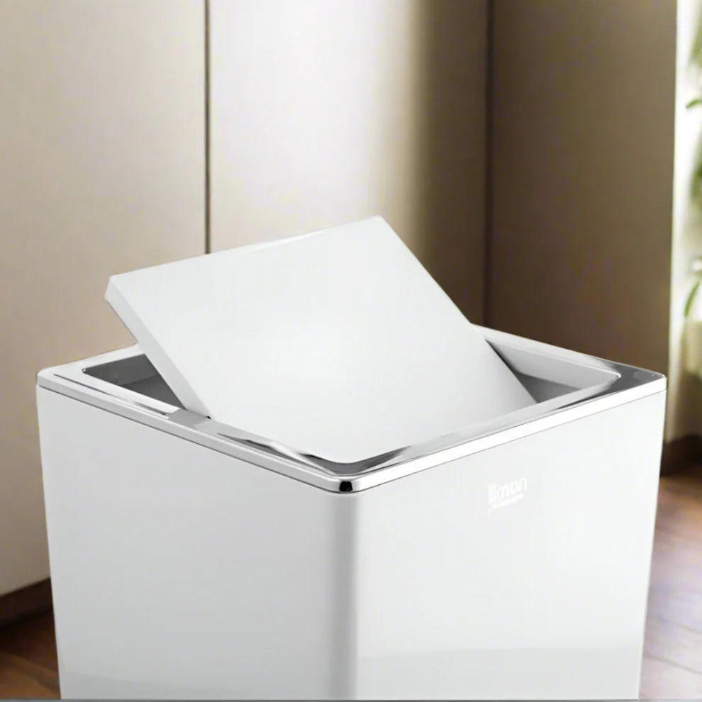 LuxeSwing Dustbin & Brush Set (1810) - Pleco Houseware