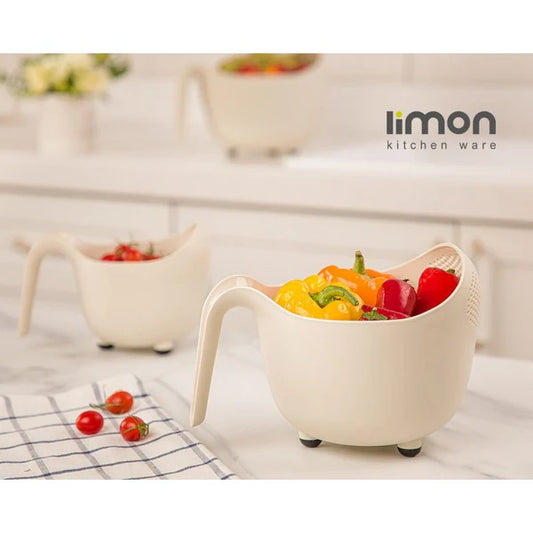Wash Bowl with Built‑in Drainer - Pleco Houseware