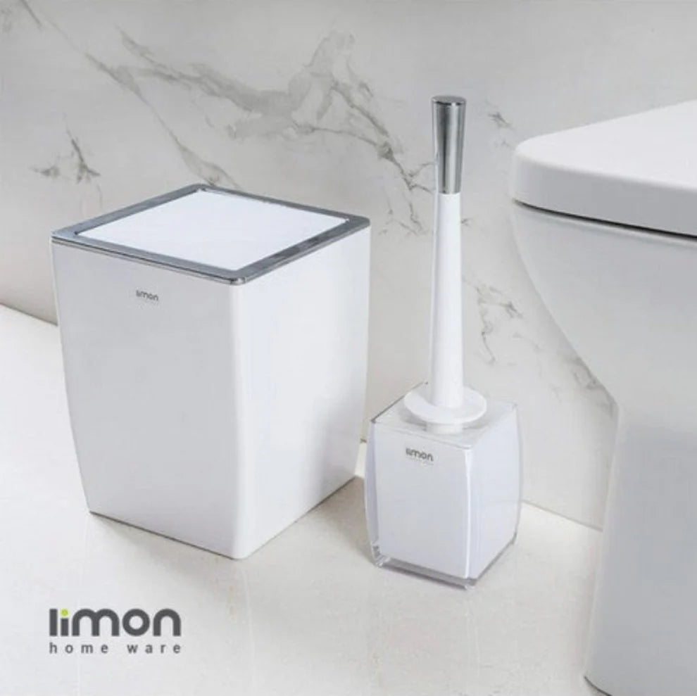 LuxeSwing Dustbin & Brush Set (1810) - Pleco Houseware
