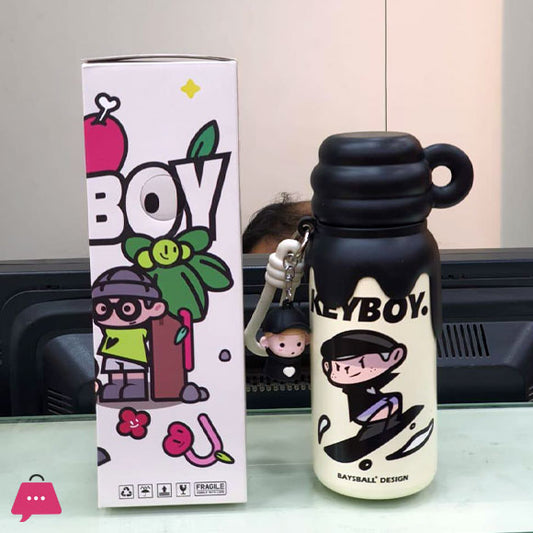 Key Boy Water Bottle Cute Thermos Cup – 550ML