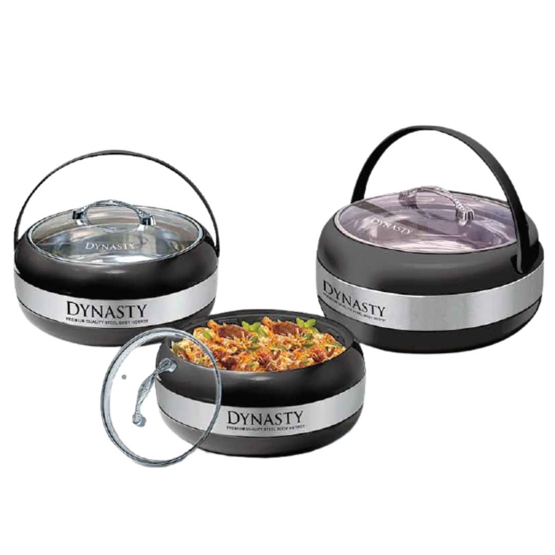 Large Hotpot 2100 ML – Insulated Food Warmer with Premium Glass Lid - Pleco Houseware