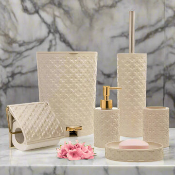 Floral Elegance Bathroom Set – 6 Pcs (39)
