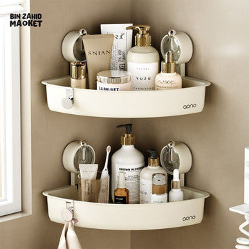 LUXORMOVE NO-DRILL VACUUM SUCTION BATHROOM SHELF – WATERPROOF SHOWER CADDY RACK
