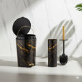 Marble Dustbin & Brush Set - Pleco Houseware