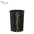 Marble Style Curve Dustbin Black | 18L - Pleco Houseware