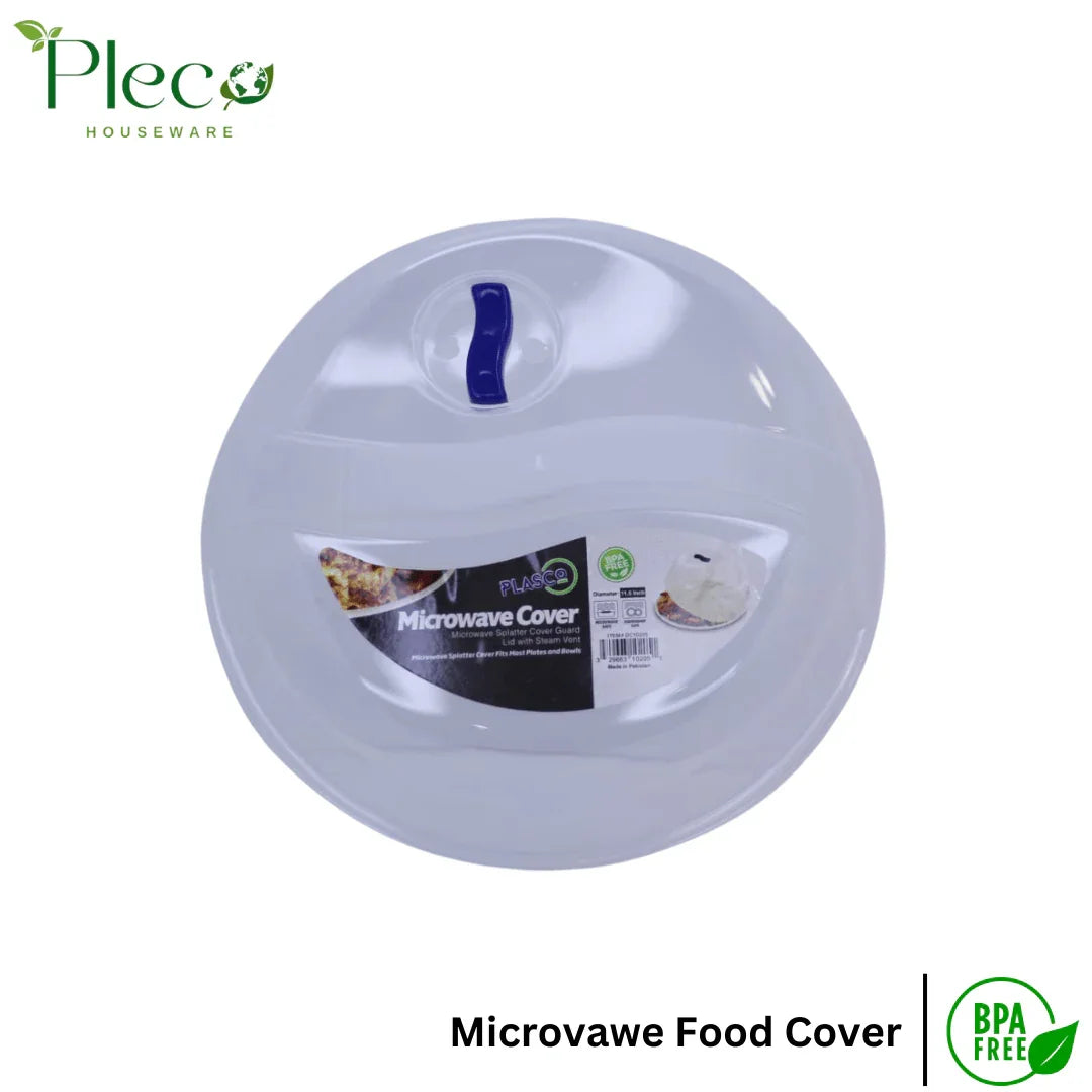 Microwave Cover | Microwave Splatter Cover | Microwave Food Cover | Anti - Splatter with Steam Vents - Pleco Houseware