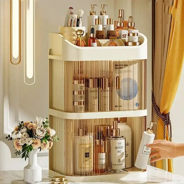 Desktop Dustproof Double Story Cosmetic Organizer