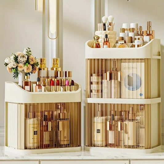 Desktop Dustproof Double Story Cosmetic Organizer