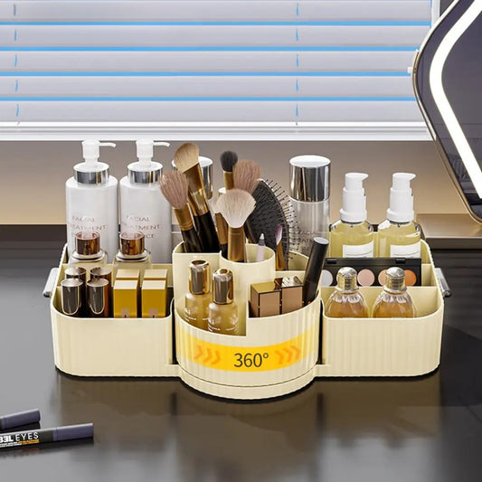 Rotating Cosmetic Organizer With Large Storage