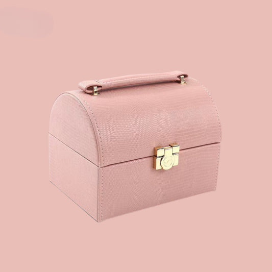 PORTABLE LUXURY MAKEUP ORGANIZER BOX WITH HANDLE