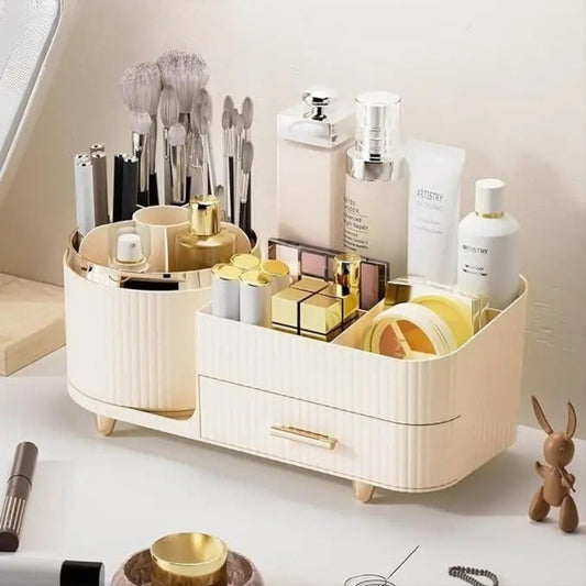 360 Rotating Makeup Brush And Cosmetic Organizer