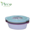 Oval Food Storage Container | 2500ml 2 in 1 Bowl Set With Lid - Pleco Houseware